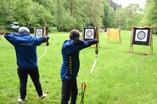 Auf dem Gelände des BSC Neckargerach fand erstmals ein „Schnuppertag Bogenschießen“ von Special Olympics Baden-Württemberg statt. Auf dem Gelände des BSC Neckargerach fand erstmals ein „Schnuppertag Bogenschießen“ von Special Olympics Baden-Württemberg statt.